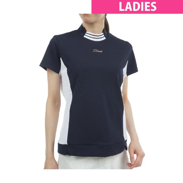 Titleist（タイトリスト） ストレッチ 鹿の子 モックネック半袖シャツ