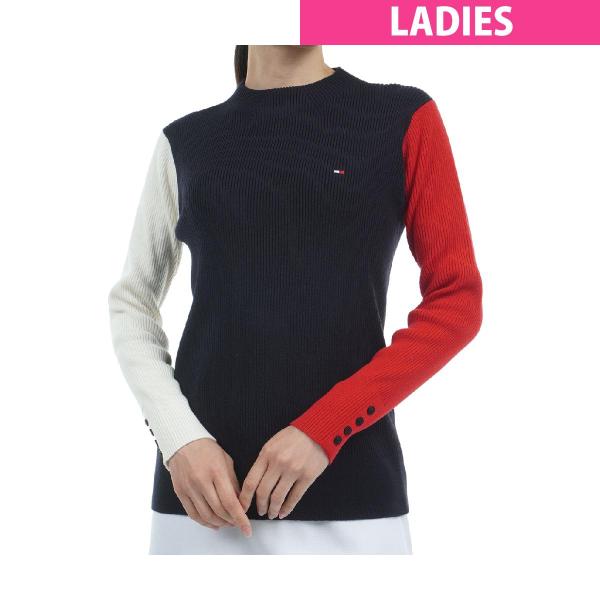 トミー ヒルフィガー ゴルフ　  GOLF　リブパネルカラー ボトルネックセーター　レディス TOMMY HILFIGER（トミー・ヒルフィガー） トミー ヒルフィガー ゴルフ