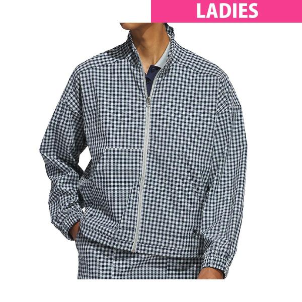 adidas（アディダス） ストレッチ ギンガムチェック フルジップ 長袖