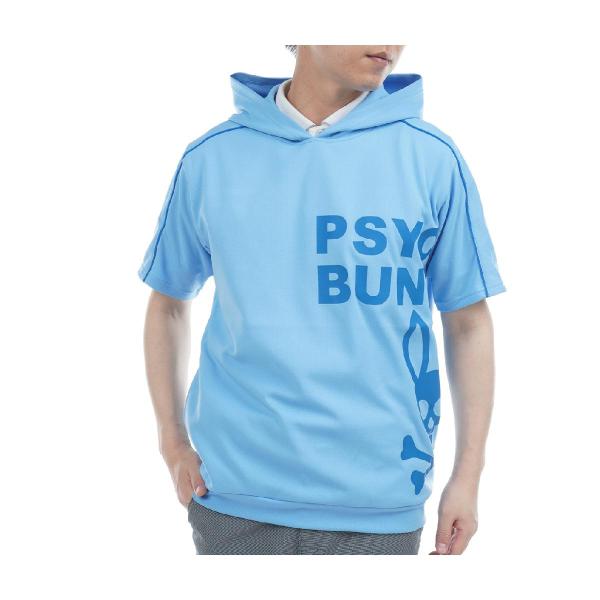 PSYCHO BUNNY サイコバニー ロゴテープ半袖パーカー M Psycho Bunny（サイコバニー） PSYCHO BUNNY GOLF バニーロゴ 半袖