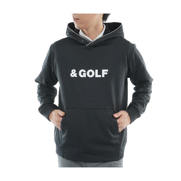 アンパスィ　and per se & GOLF　ストレッチ バックグリッドフリース 裏起毛 プルパーカー and per se（アンパスィ） & GOLF ストレッチ バックグリッドフリース