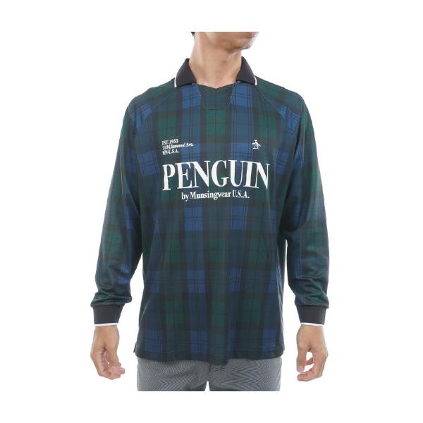 ペンギン バイ マンシングウェア　Penguin by Munsingwear　ブラックウォッチ ストレッチゲーム長袖シャツ Munsingwear（マンシングウェア） ペンギン バイ Penguin by