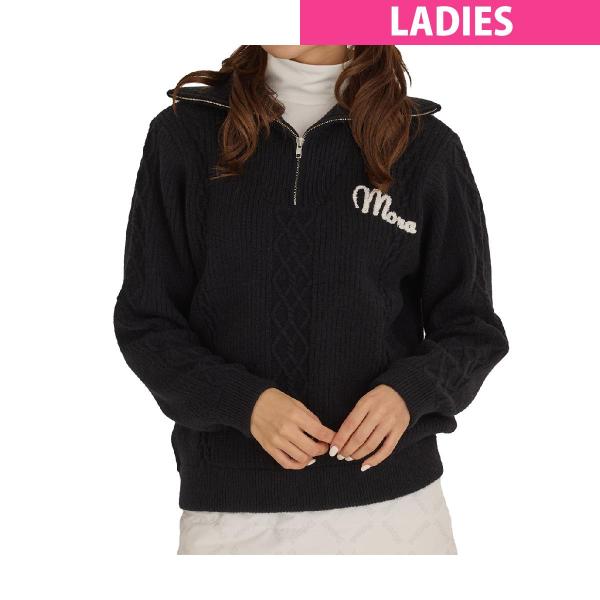 デルソルゴルフ DELSOL GOLF ハーフジップケーブルセーター レディス