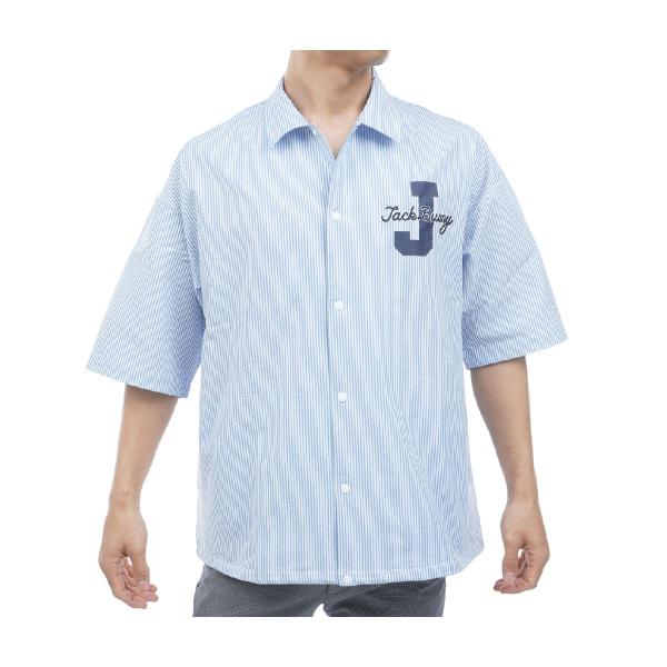 Jack Bunny!!（ジャックバニー） 吸水速乾 ストライプ ストレッチ半袖