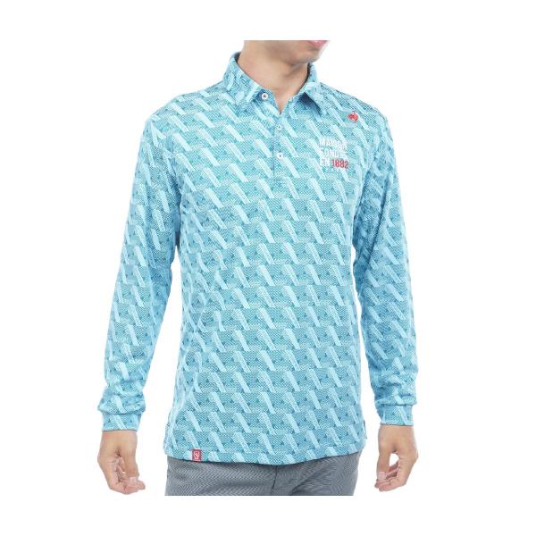 ルコックスポルティフ ゴルフ Le coq sportif GOLF ストレッチ ランダムジャカード長袖ポロシャツ