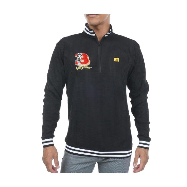 ラウドマウスゴルフ Loud Mouth Golf ストレッチ コラボ ワッフルハーフジップ長袖シャツ