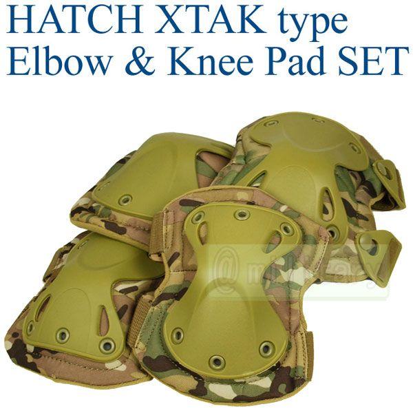 HATCH XTAC ニーパッド・エルボーパッド　セット　フリーサイズ HATCH XTAKタイプ エルボー＆ニーパッドセット MC : ジーリーショップ