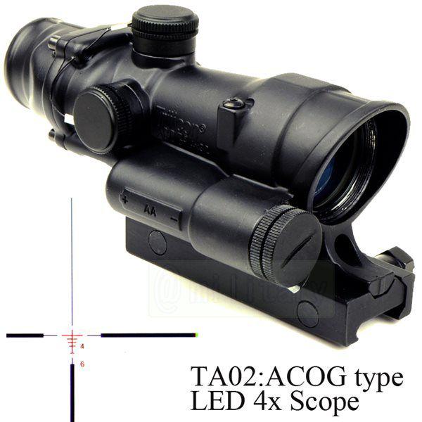 TA02：ACOG タイプ レティクル発光 4倍スコープ : ジーリーショップ