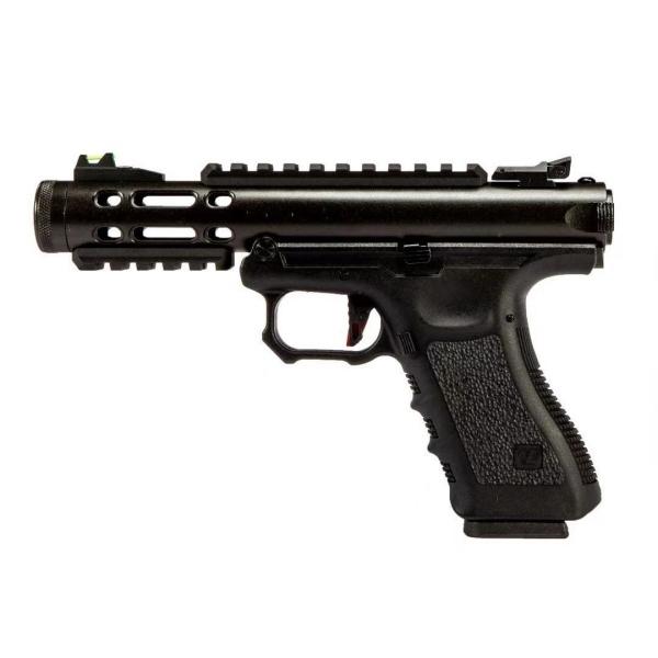 WE-TECH Glock 17 ガスガン ブラック/タン WE-TECH GLOCK GALAXY ブローバックガスガン ブラック