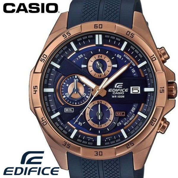 CASIO カシオ EDIFICE エディフィス 腕時計 EFR-556PC-2A 海外 限定モデル ローズゴールド ネイビー ラバーベルト