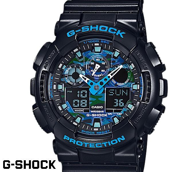 カシオ Gショック CASIO G-SHOCK 腕時計 メンズ ブラック ブルー 