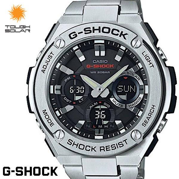 あす楽 送料無料 G Shock ジーショック メンズ 腕時計 Gst S110d 1a Gスチール メタルバンド タフソーラー ブラック シルバー うでどけい Casio G Steel Gst S110d 1a 腕時計 アクセサリー Gross 通販 Yahoo ショッピング