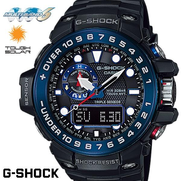 G-SHOCK 電波ソーラー GULFMASTER ガルフマスター ジーショック GWN-1000B-1B トリプルセンサー g−shock メンズ 腕時計 うでどけい