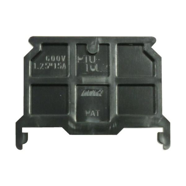 納期について：取寄品3〜5営業日目発送予定★欠品時除くメーカー名：東洋技研(株)【 特長 】・端子台両端用エンドプレートです。【 仕様 】品名:TOGI 側板 黒 41×3×30mm品番:PTU-10L2色:黒長さ(mm):3幅(mm):3...