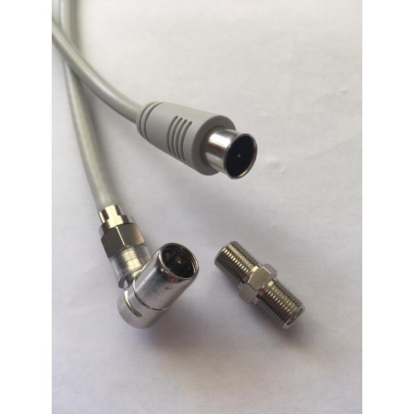 3wayアンテナケーブル 3ｍ 延長も変換もできる！使い方により様々に対応！プッシュ、六角F型接栓付　L型変換、中継接栓付属 S4CFB S4C-FB s4cfb s4c-fb 4SFL-3GJ