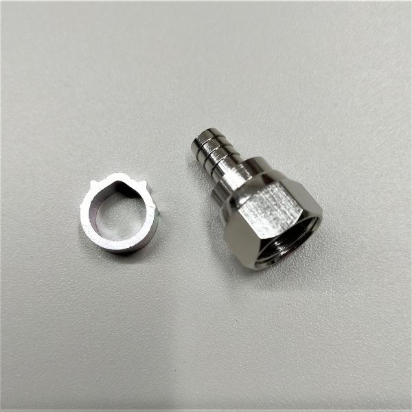 F型接栓 コネクタ 屋内4C用 10ヶ 4K8K対応！追跡可能メール便配送で！日本全国どこでも！アルミM型リング付