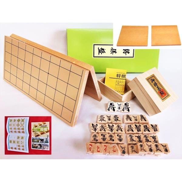 将棋セット　おまけ(入門書)付き Amazon | 将棋盤・将棋駒セット 携帯用バック付き（説明書入り