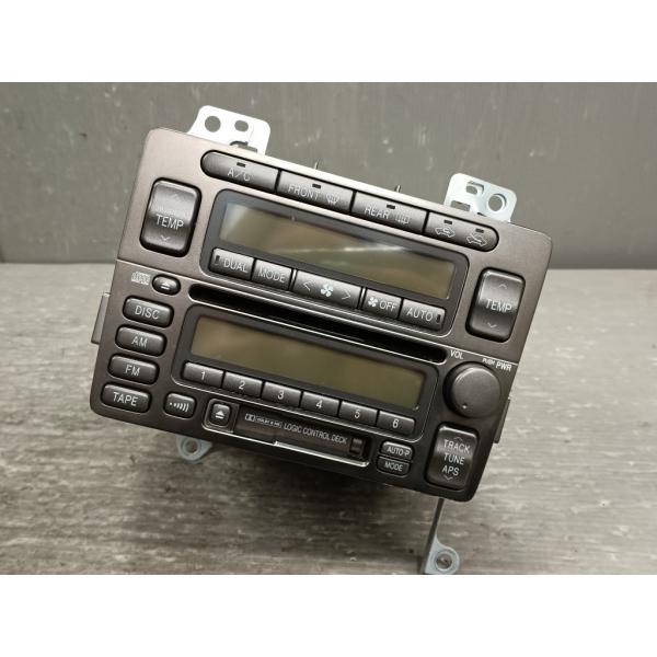 プログレ NC300 (JCG11) 純正 エアコンスイッチパネル カセットデッキ 89030-51050 動作保証 破損無 トヨタ Toytoa AC p065213