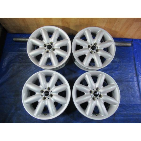 激安即決！MINI純正 17-7J 4H/100 ET48 中古4本 ミニクーパー ミニクラブマン ミニワン ミニロードスター ミニクーペ等 T008166