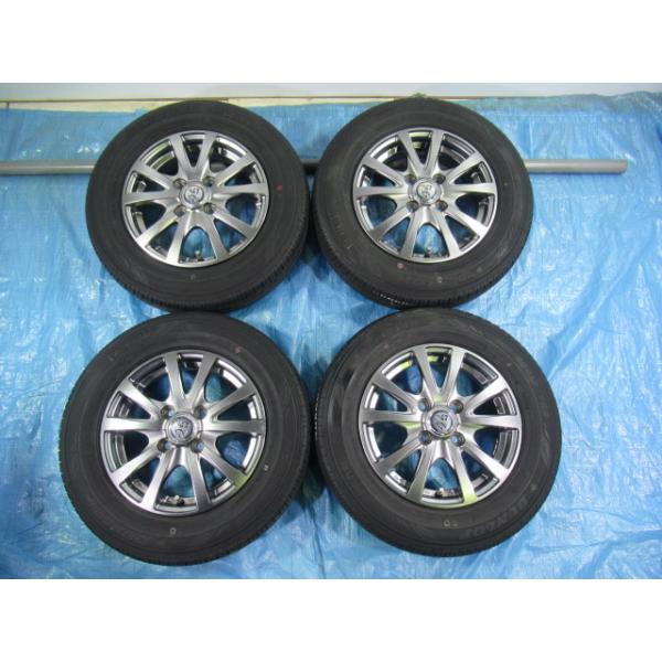 145/80R13 夏タイヤ DUNLOP BIGWAY 13インチ 4B 4H 100 ET43 中古4本 