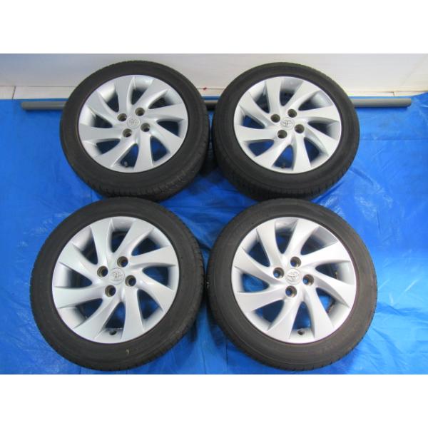 中古トヨタ純正 ENKEI 15-6J 4H/100 ET40 + 冬タイヤ TOYO 185/55R15 2021年製！中古4本セット！ｂB パッソ ヴィッツ等 バランス済！トヨタ純正 15-6J 4H/100 ET40 + Firestone 185/55R15