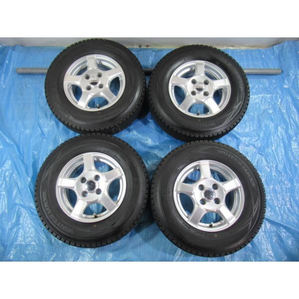 DUNLOP スタッドレスタイヤ 4本　13インチ アルミホイールセット 165R13 6PR LT スタッドレスタイヤ DUNLOP CVW 13インチ 5B 4H/100