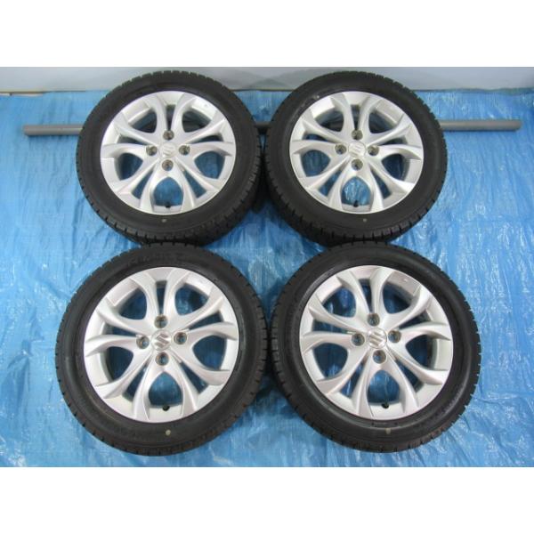 値下げ。スズキ純正ホイール　タイヤ付き 165/60R15 スタッドレスタイヤ バランス済 GOODYEAR スズキ純正 15