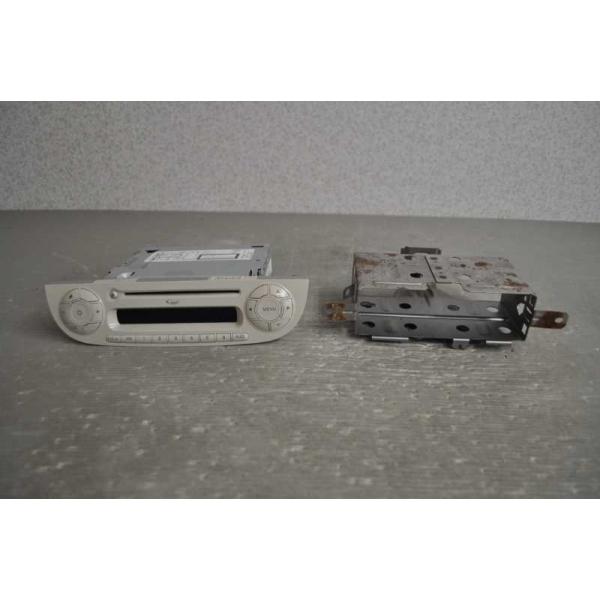 フィアット 500 チンクエチェント 右ハン (31212)H21 純正 CDプレーヤー オーディオデッキ ステー付 7 647 384 316 735 452