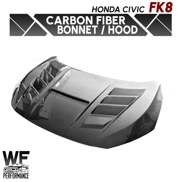 WF PERFORMANCE ホンダ シビック FK8 ダクト有り 綾織り カーボン