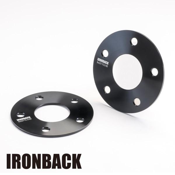IRONBACK ワイドトレッドスペーサー 5mm PCD127 5穴 ハブ径71.5 ジープ JEEP ラングラー JL JK アイアンバック