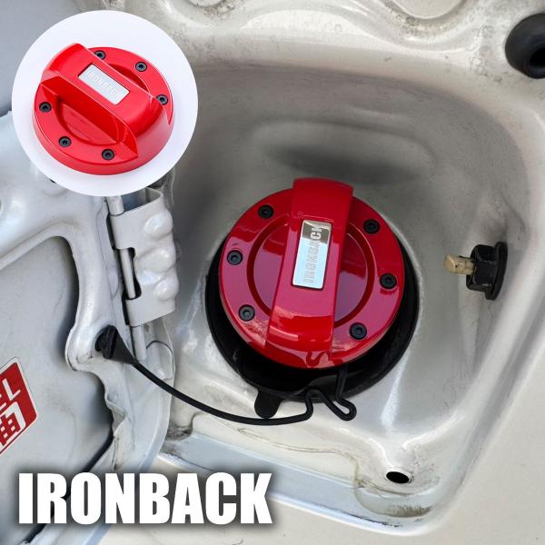 IRONBACK ハイエース 200系 レッド 赤 9型 8型 7型 6型 5型 4型 3型 2型 1型 フューエルキャップカバー 給油口
