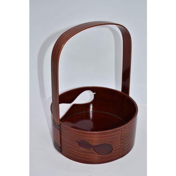 茶道具 煙草盆 春慶塗 手付 瓢透 茶道 25-004-01