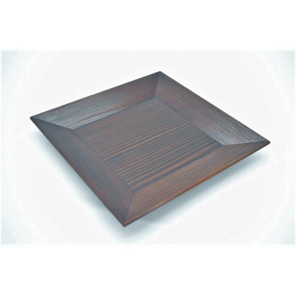 茶道具 茶入飾盆 拭漆塗 四方 茶道 28-2402 : 月香園アウトレット店