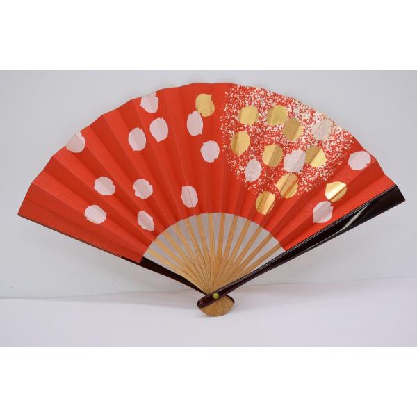 茶道具 茶道用 扇子 扇  5寸 桜花 溜塗 茶道  31-9914
