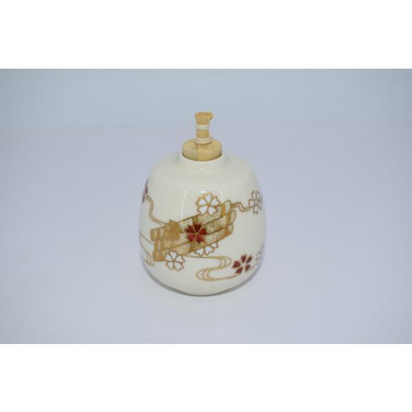 茶道具 茶箱 仁清写 桜筏絵 振り出し 振出し 茶道 t tz27-049 注）画像は見本です。