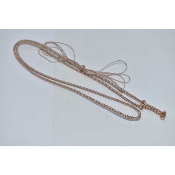 仕覆緒 仕服紐 締緒 長緒 茶入用 かがり糸付 「丁子色」 正絹 t 1点 袋物 茶入 棗 茶碗 御物袋  (10） tz32-047-10 注）画像は見本です。