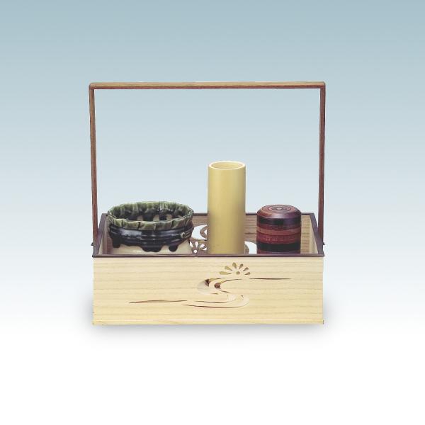 W722 莨盆 『玄々斎好 透釣瓶 莨盆』『小坂修斎 作』 共箱 茶道具