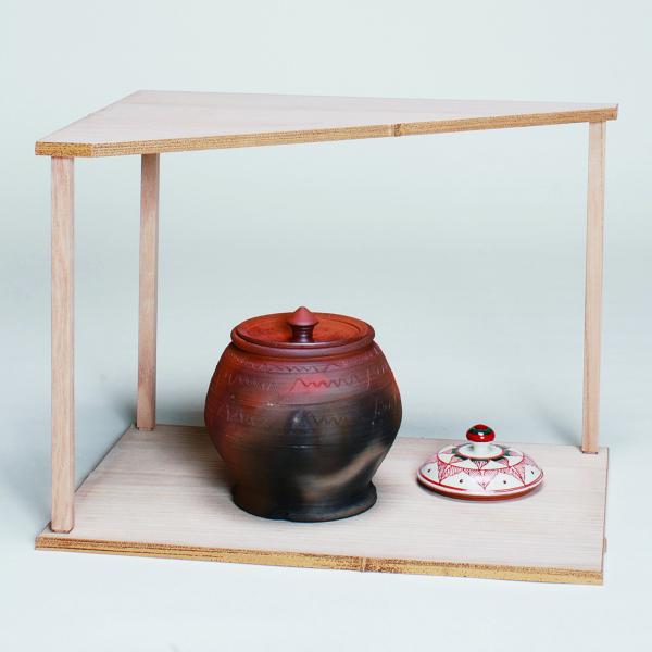 茶道具 桐 山里棚 竹張砂摺 利休好写 小林幸斎 棚 卓 : 茶道具 月香園