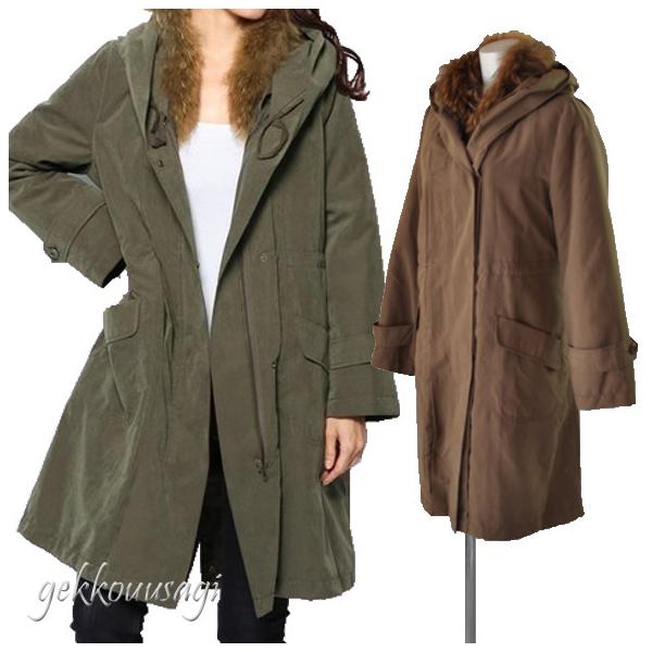 コート アウター ラクーンファー付 百貨店品質 あったか モッズコート ロング ミドル 取り外せるライナー&ファー フィッシュテールコート   713821 コート アウター ラクーンファー付 百貨店品質 あったか モッズコート