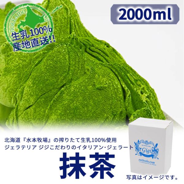 【静岡藤枝 市之瀬の里の抹茶】濃厚抹茶ジェラート 2L | 市之瀬の里の抹茶×北海道生乳100% | 業務用 | ジェラテリアGigi