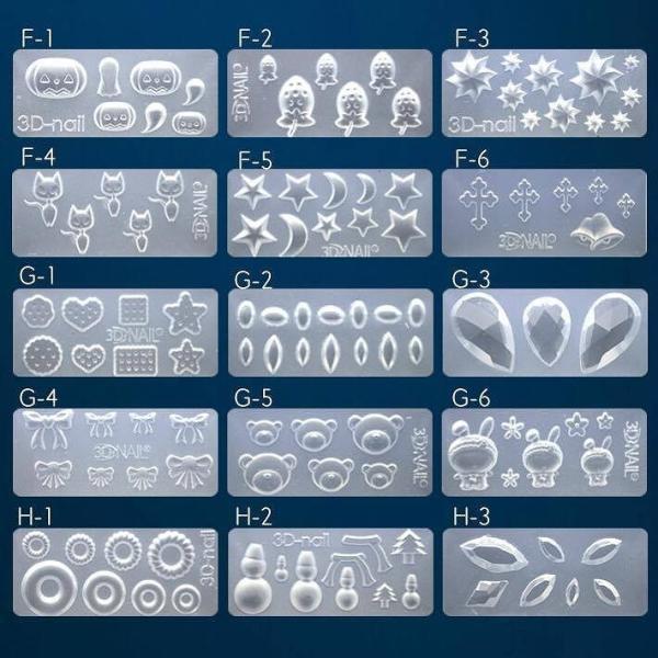 3dネイルシリコンモールド A1 C6 簡単ネイル ジェルネイル ジェルネイルアート ネイルパーツ 手作り 全55種類 Dm便可 Gln03 Buyee Buyee Japanese Proxy Service Buy From Japan Bot Online