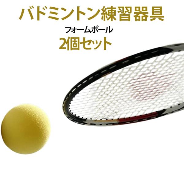 2個セット バドミントン 練習器具 フォームボール トレーニングボール 壁打ち リバウンド練習 室内練習 スイング練習 手首トレーニング ラケット練習