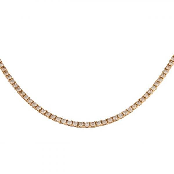 K18YG イエローゴールド ダイヤモンド ネックレス テニスネックレス