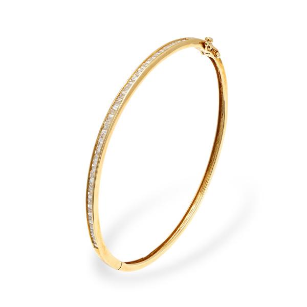 ユキザキセレクトジュエリー　18k.ダイヤバングル K18イエローゴールド ダイヤモンド バングル : ジェムキャッスル ゆき