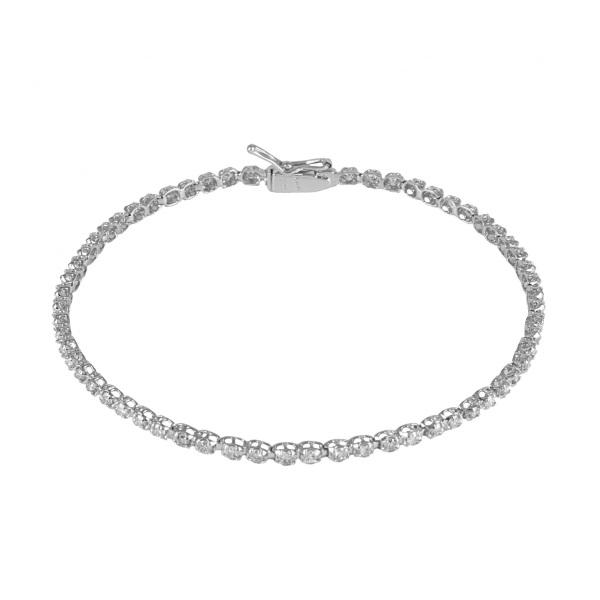 プラチナ900 プラチナ850 ダイヤモンド テニス ブレスレット : ジェム