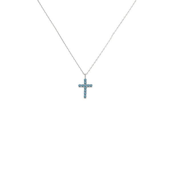 プラチナ　クロス型ダイヤネックレス ネックレス レディース ダイヤモンド プラチナ クロス ダイヤ 十字架