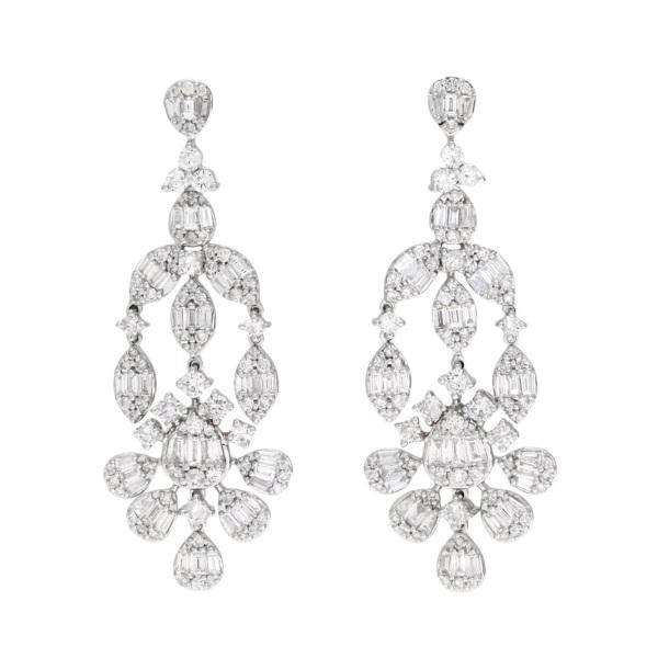 K18ホワイトゴールド ダイヤモンド ピアス : ジェムキャッスル ゆき