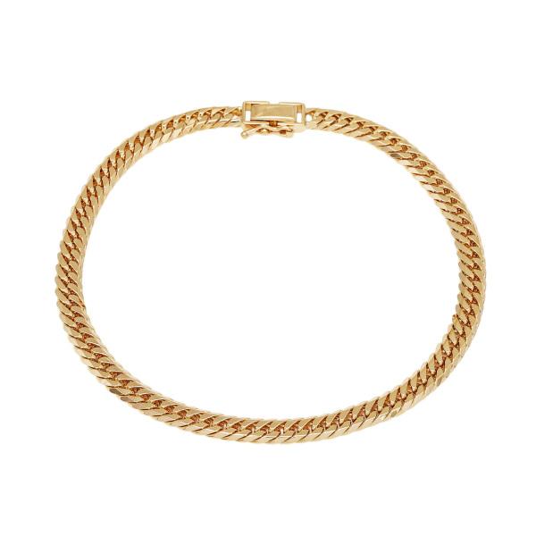 K18イエローゴールド 喜平 アンクレット ダブル6面 約24cm 約25g