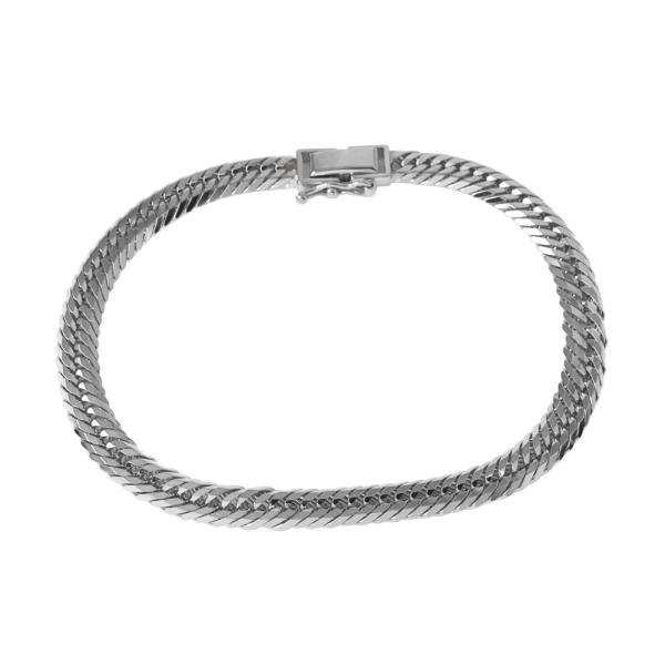 プラチナ850 喜平 ブレスレット トリプル12面 約18cm 約12.32g
