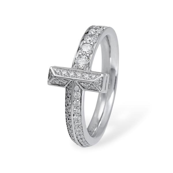 TIFFANY&Co.（ティファニー） T ワン K18ホワイトゴールド リング 中古